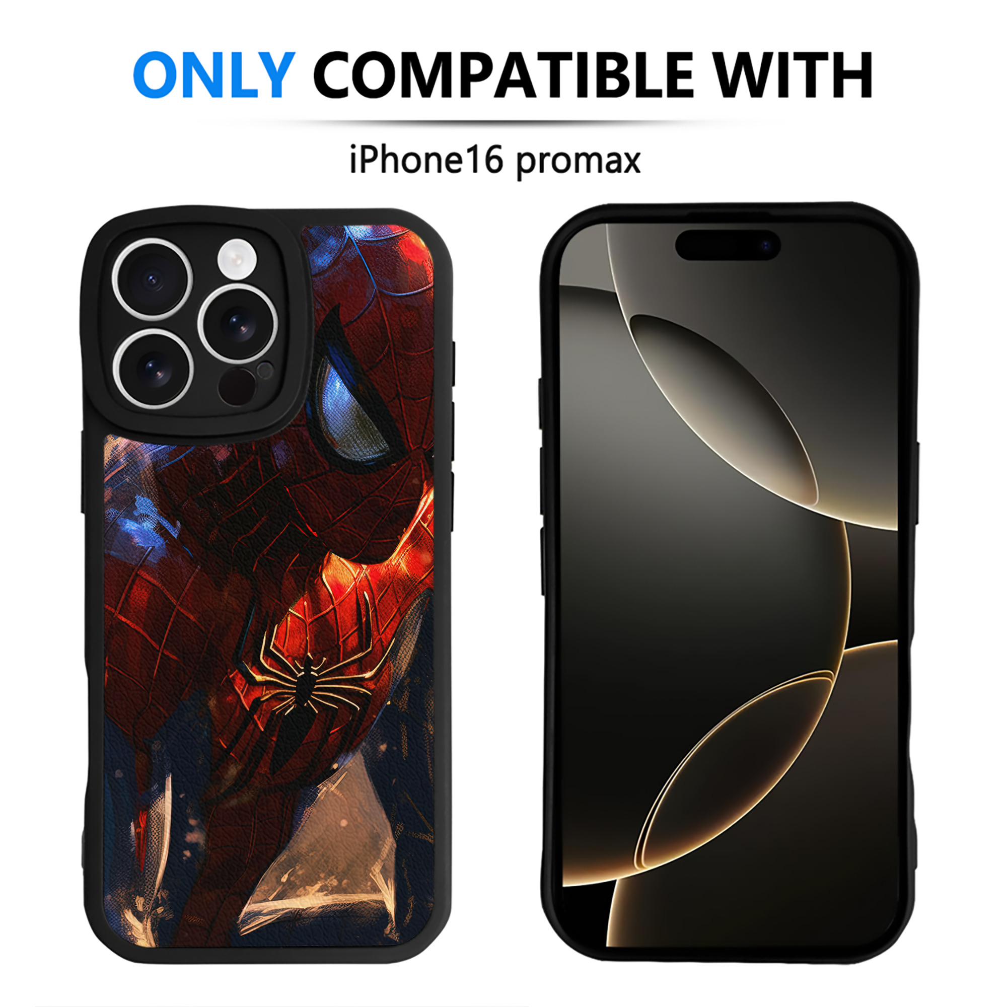 （画像用） Spider Man スパイダーマン 【iPhone 16シリーズ対応】シリコンスマホケース（レザー調） 材質：シリコン